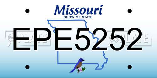 EPE5252 Missouri License Plate