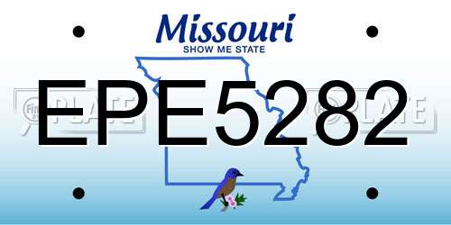 EPE5282 Missouri License Plate