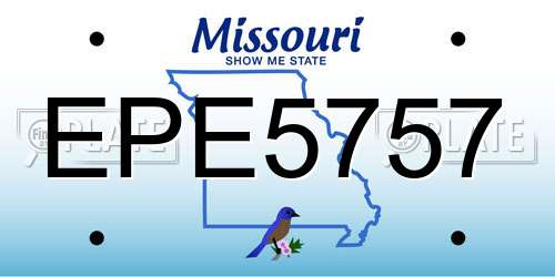 EPE5757 Missouri License Plate