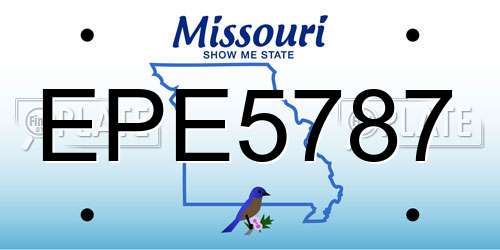 EPE5787 Missouri License Plate