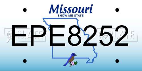 EPE8252 Missouri License Plate