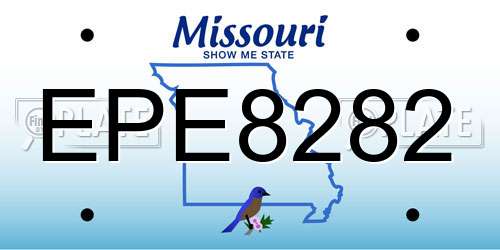 EPE8282 Missouri License Plate