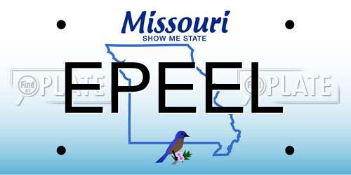 EPEEL Missouri License Plate