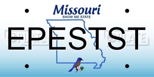 EPESTST Missouri License Plate