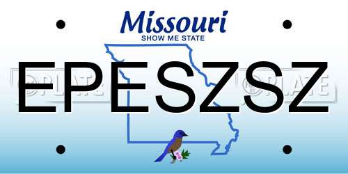 EPESZSZ Missouri License Plate