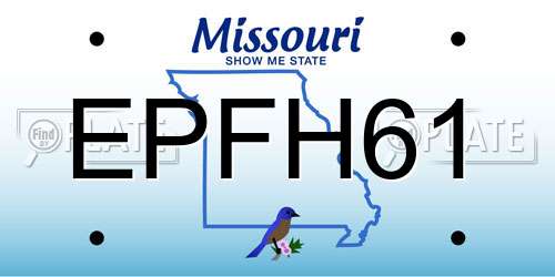 EPFH61 Missouri License Plate