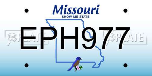 EPH977 Missouri License Plate