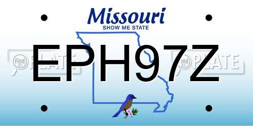EPH97Z Missouri License Plate