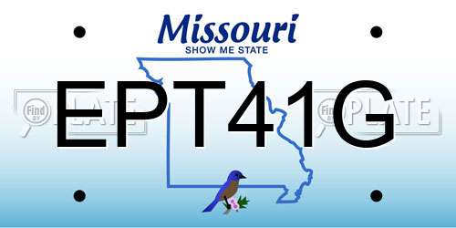 EPT41G Missouri License Plate