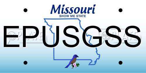 EPUSGSS Missouri License Plate