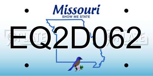 EQ2D062 Missouri License Plate