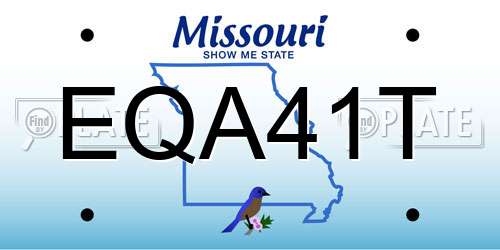 EQA41T Missouri License Plate