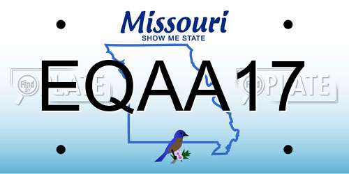 EQAA17 Missouri License Plate