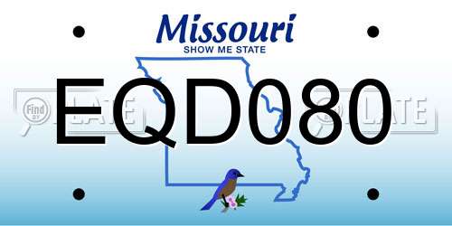 EQD080 Missouri License Plate