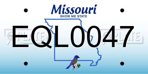 EQL0047 Missouri License Plate