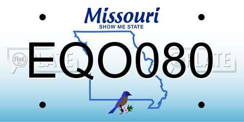 EQO080 Missouri License Plate