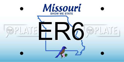 ER6 Missouri License Plate