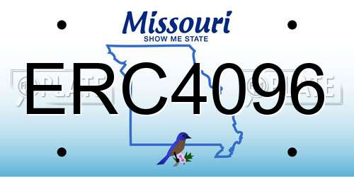 ERC4096 Missouri License Plate