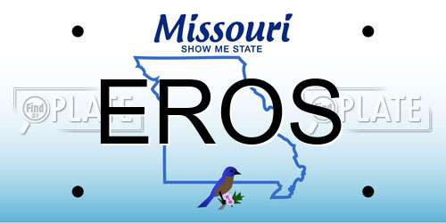 EROS Missouri License Plate