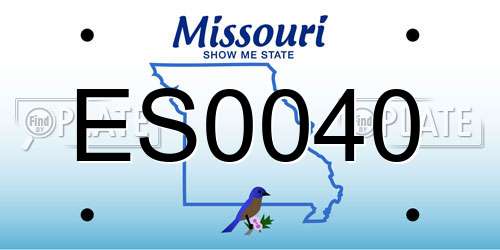 ES0040 Missouri License Plate