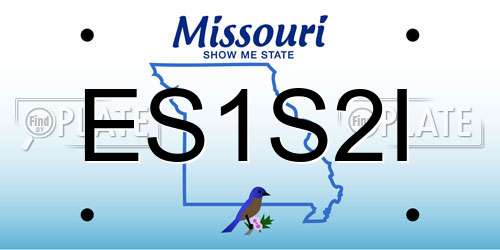 ES1S2I Missouri License Plate