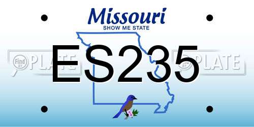 ES235 Missouri License Plate