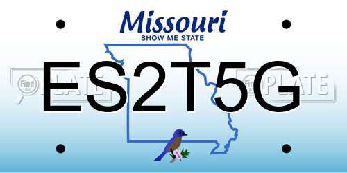 ES2T5G Missouri License Plate