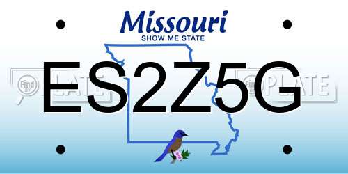 ES2Z5G Missouri License Plate