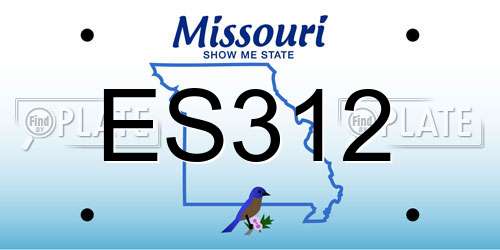 ES312 Missouri License Plate