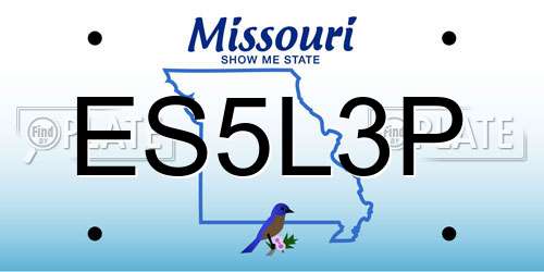 ES5L3P Missouri License Plate
