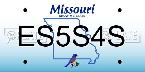ES5S4S Missouri License Plate