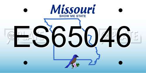 ES65046 Missouri License Plate