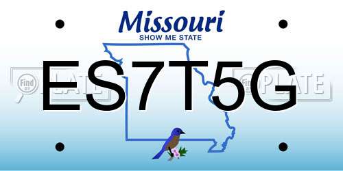 ES7T5G Missouri License Plate