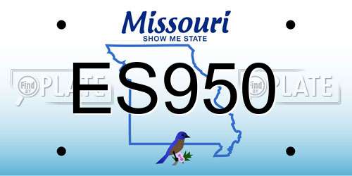 ES950 Missouri License Plate