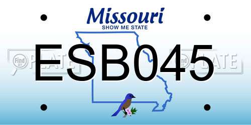 ESB045 Missouri License Plate