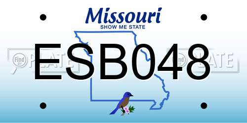 ESB048 Missouri License Plate