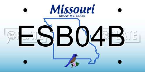 ESB04B Missouri License Plate