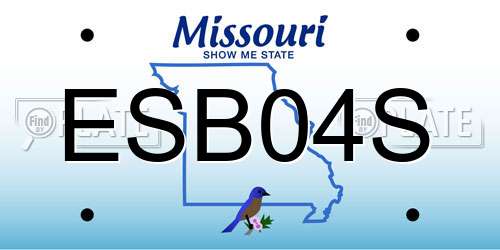 ESB04S Missouri License Plate