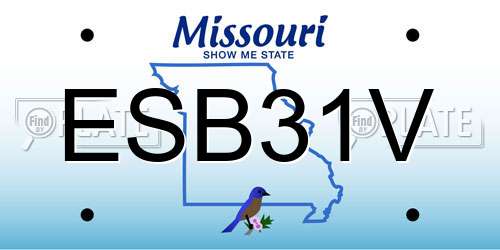 ESB31V Missouri License Plate