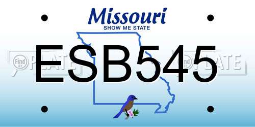 ESB545 Missouri License Plate