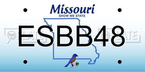 ESBB48 Missouri License Plate
