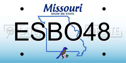 ESBO48 Missouri License Plate