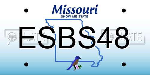 ESBS48 Missouri License Plate