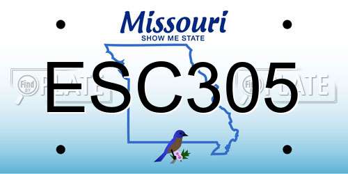 ESC305 Missouri License Plate