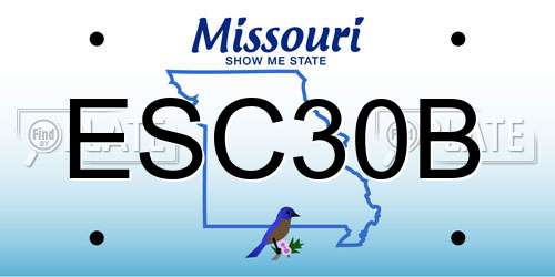 ESC30B Missouri License Plate