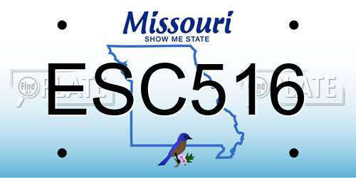 ESC516 Missouri License Plate