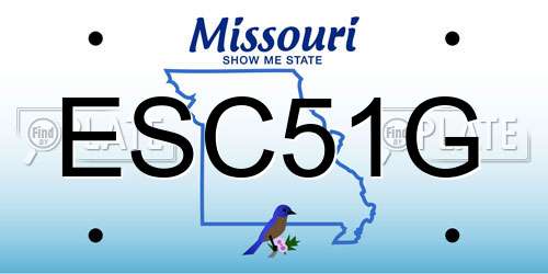 ESC51G Missouri License Plate