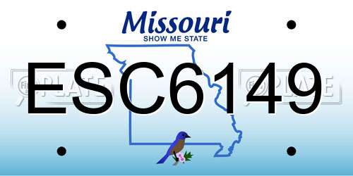 ESC6149 Missouri License Plate