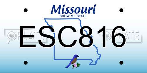 ESC816 Missouri License Plate