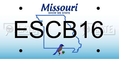 ESCB16 Missouri License Plate